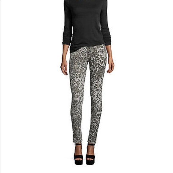 NWT Current/Elliott leopard skinny jeans